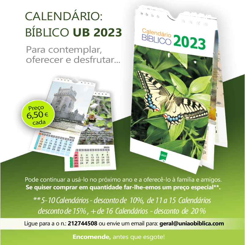 Calendário UB 2023 União Bíblica Portugal Organização Cristã